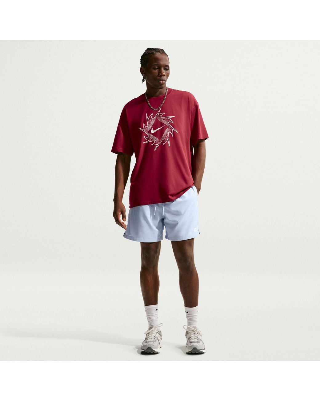 Nike Red M Nk Clb Flow S for men