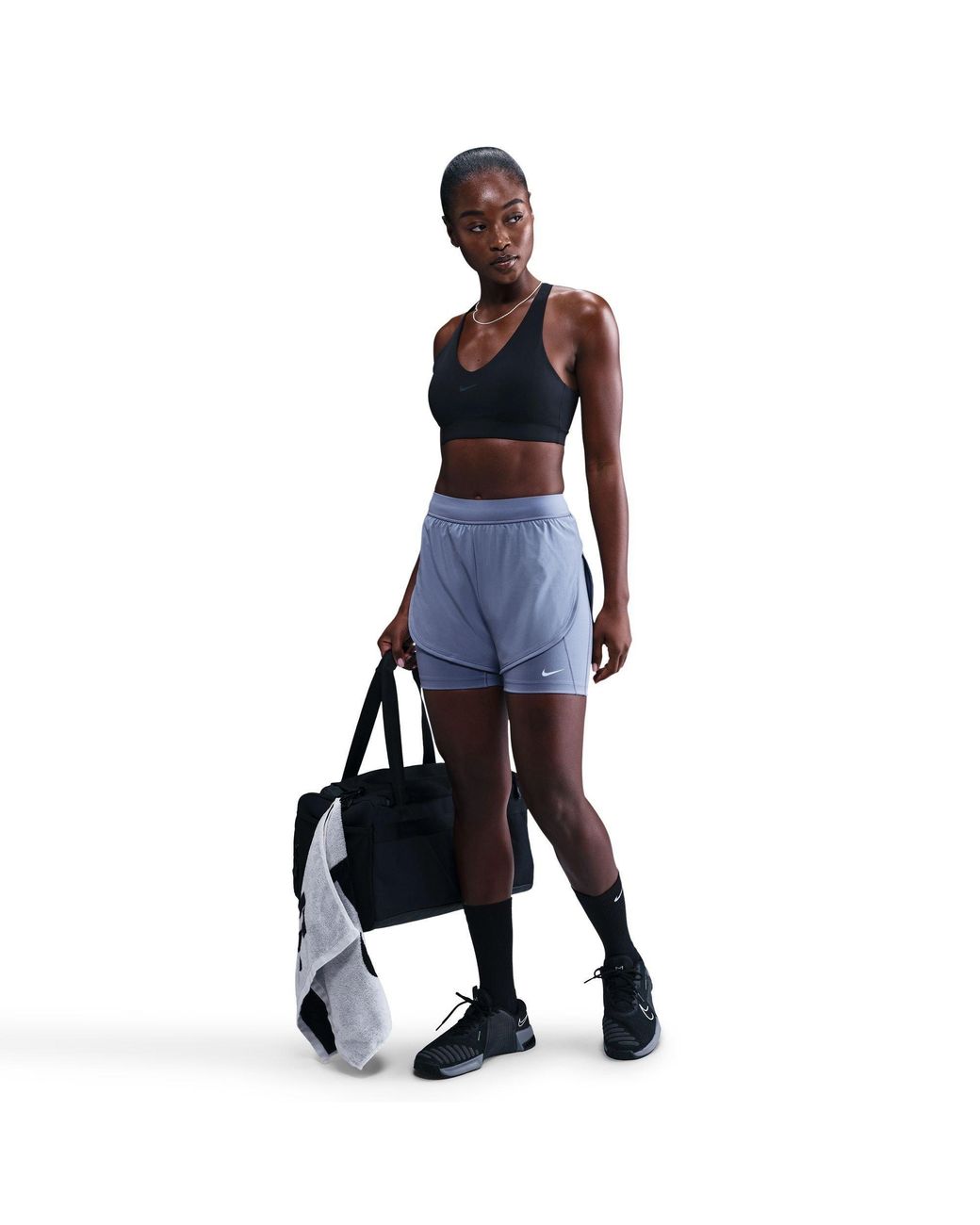 Nike Blue Universa 2In1 Dri-Fit 5" Gym Shorts