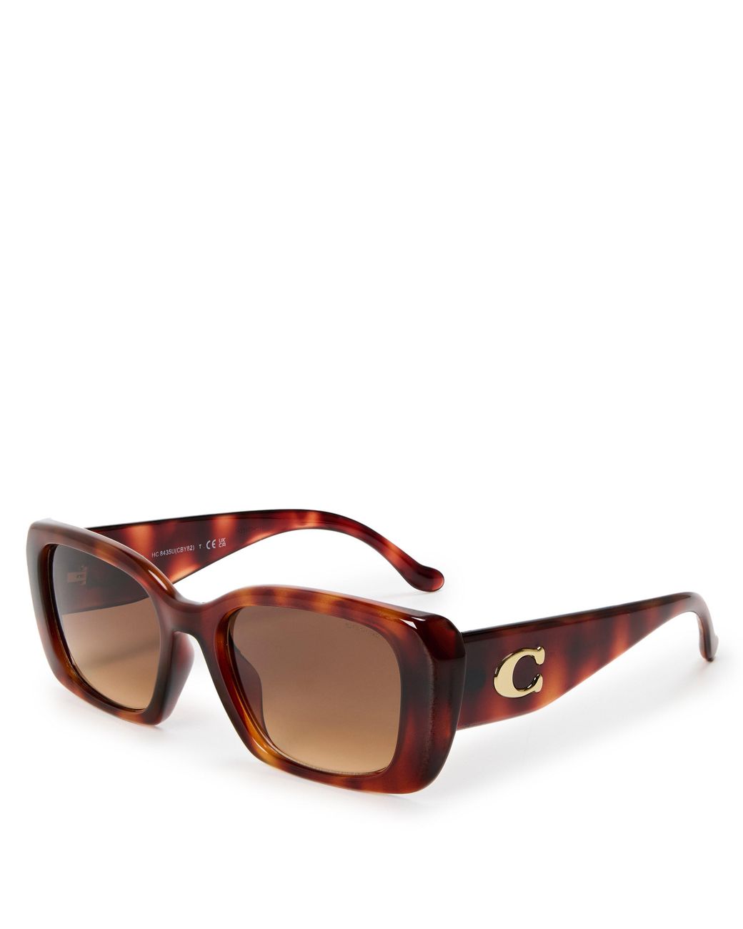 COACH Red Rectangle Sunglasses