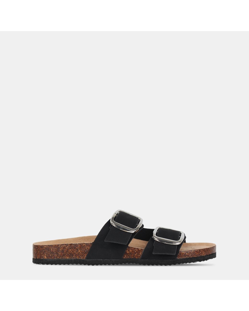 Miso Black Birki Flat Sandals