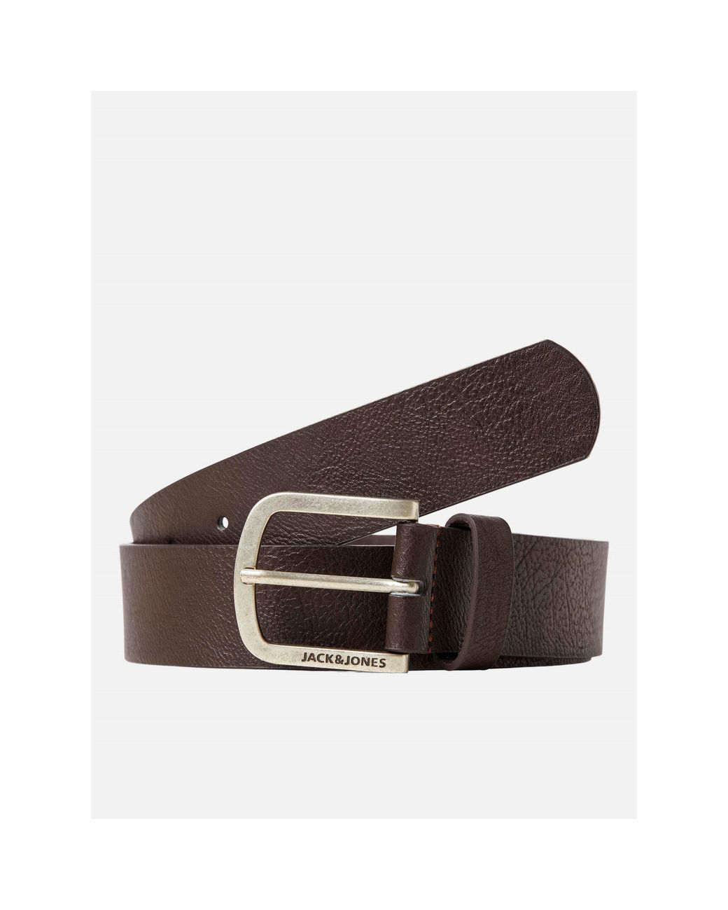 Jack & Jones Brown Harry Faux Leather Belt for men