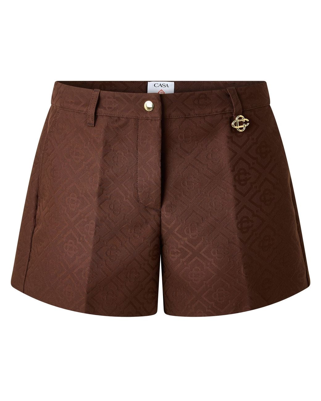 Casablanca Brown Mono Cotton Slim-Fit Woven Shorts