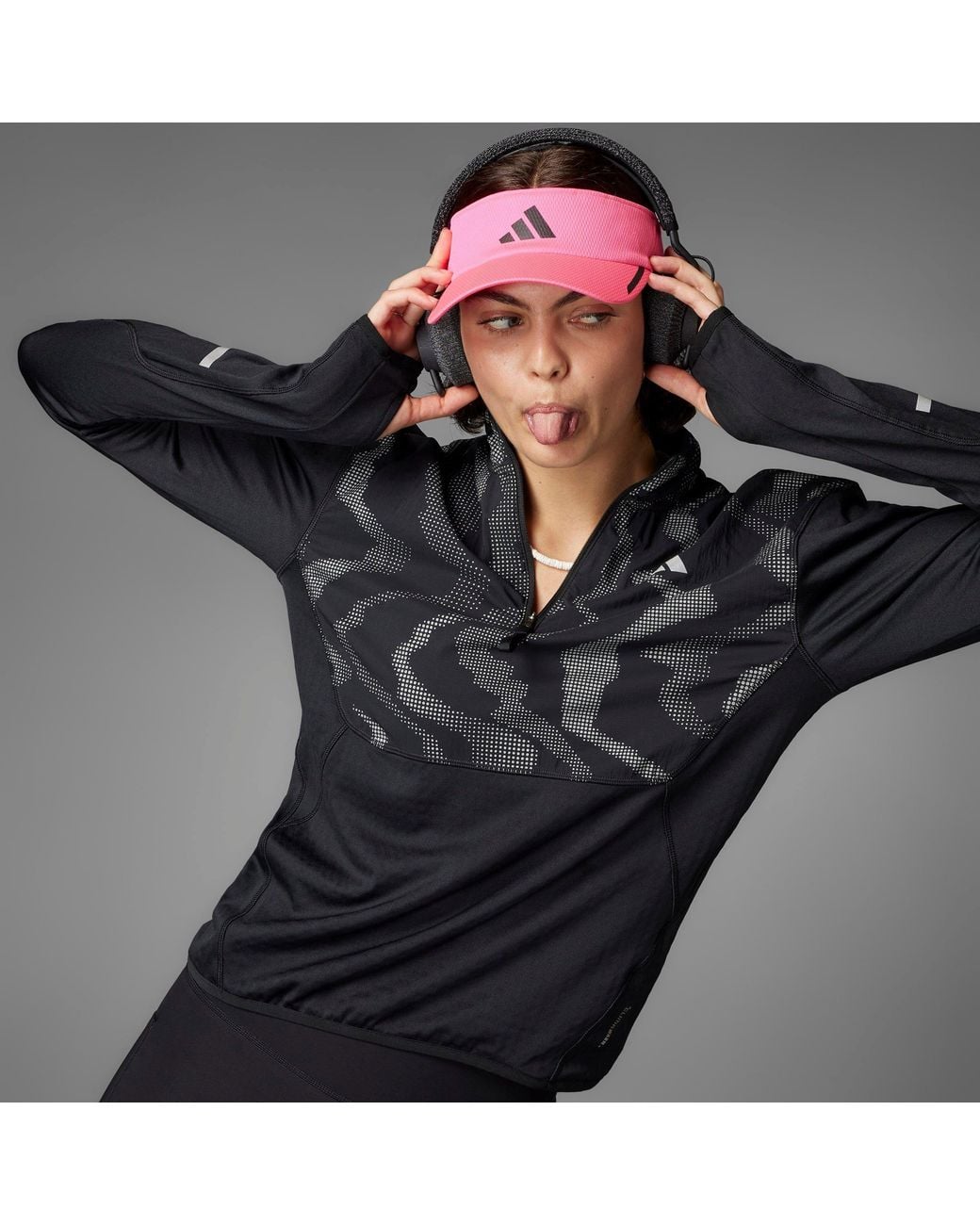 Adidas Blue Ult Hivis Performance Running Jacket