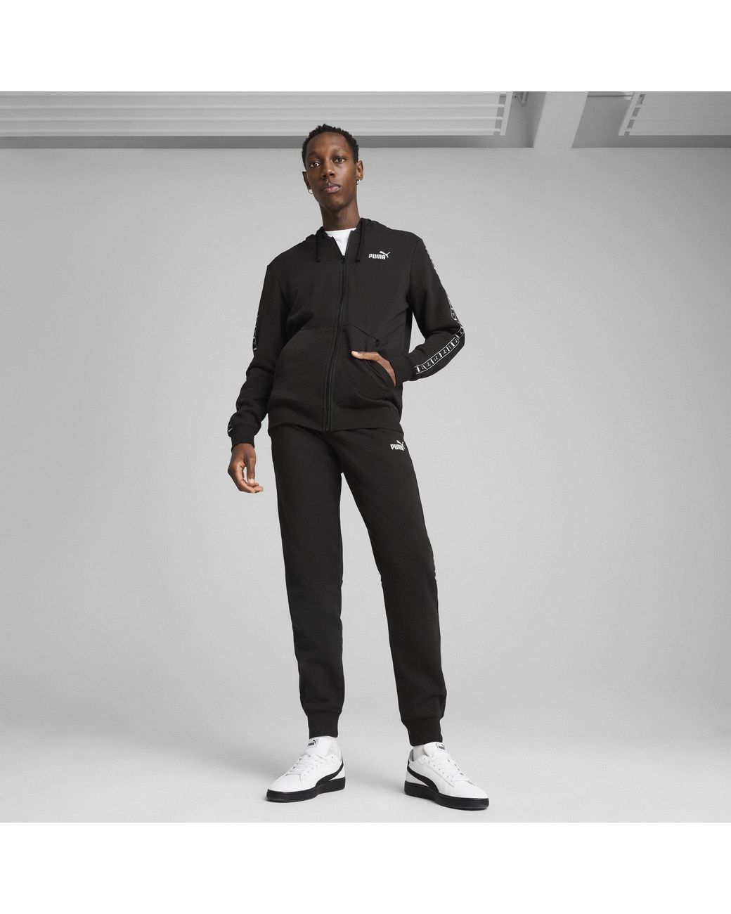 PUMA Black Tape Closed Hem Fleece Joggers for men
