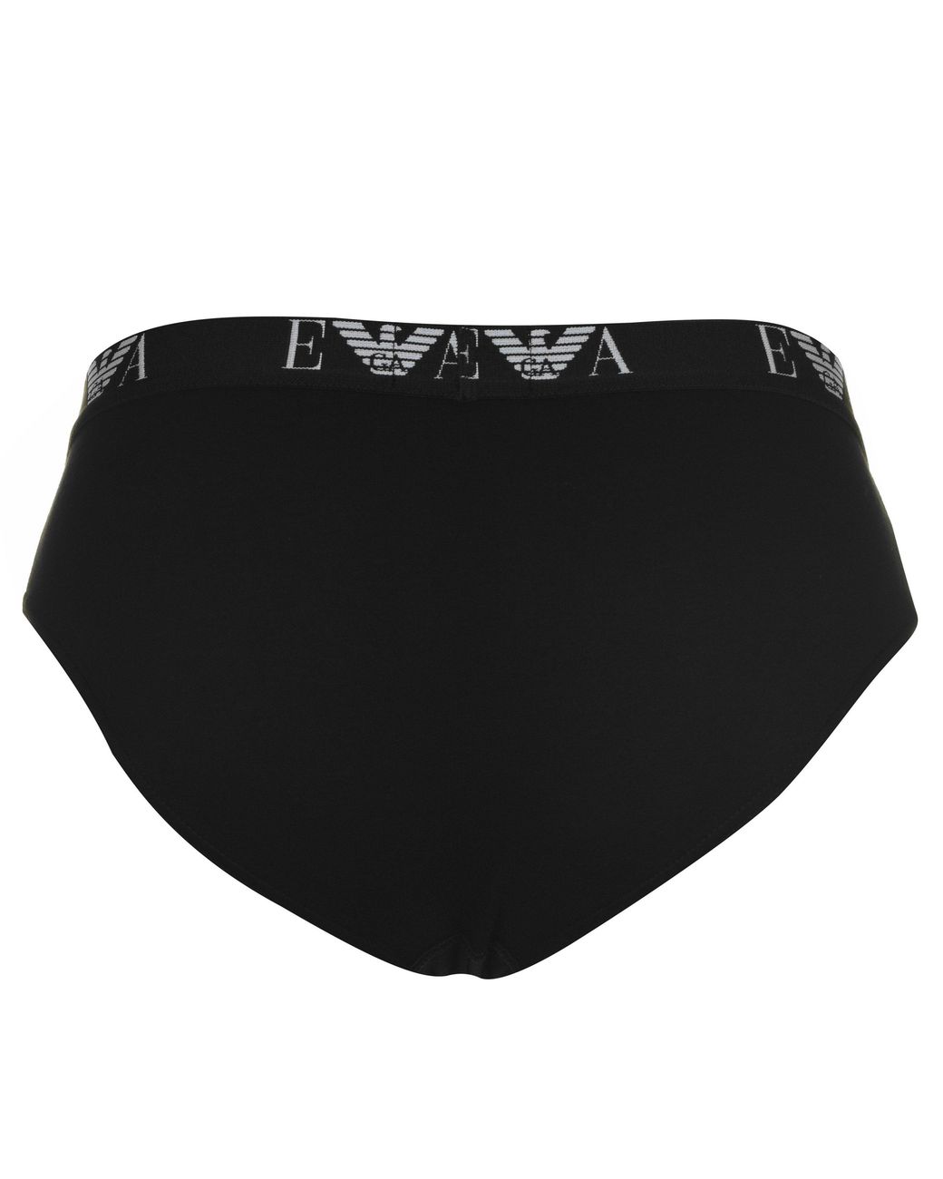 Emporio Armani Black 3 Pack Cotton Mid Rise Briefs for men