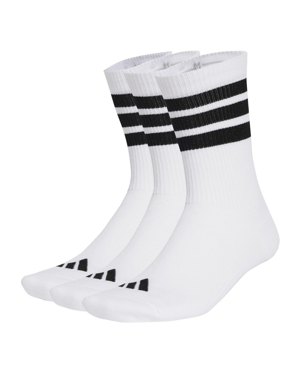Adidas White 3-Pack Crew Socks Adults