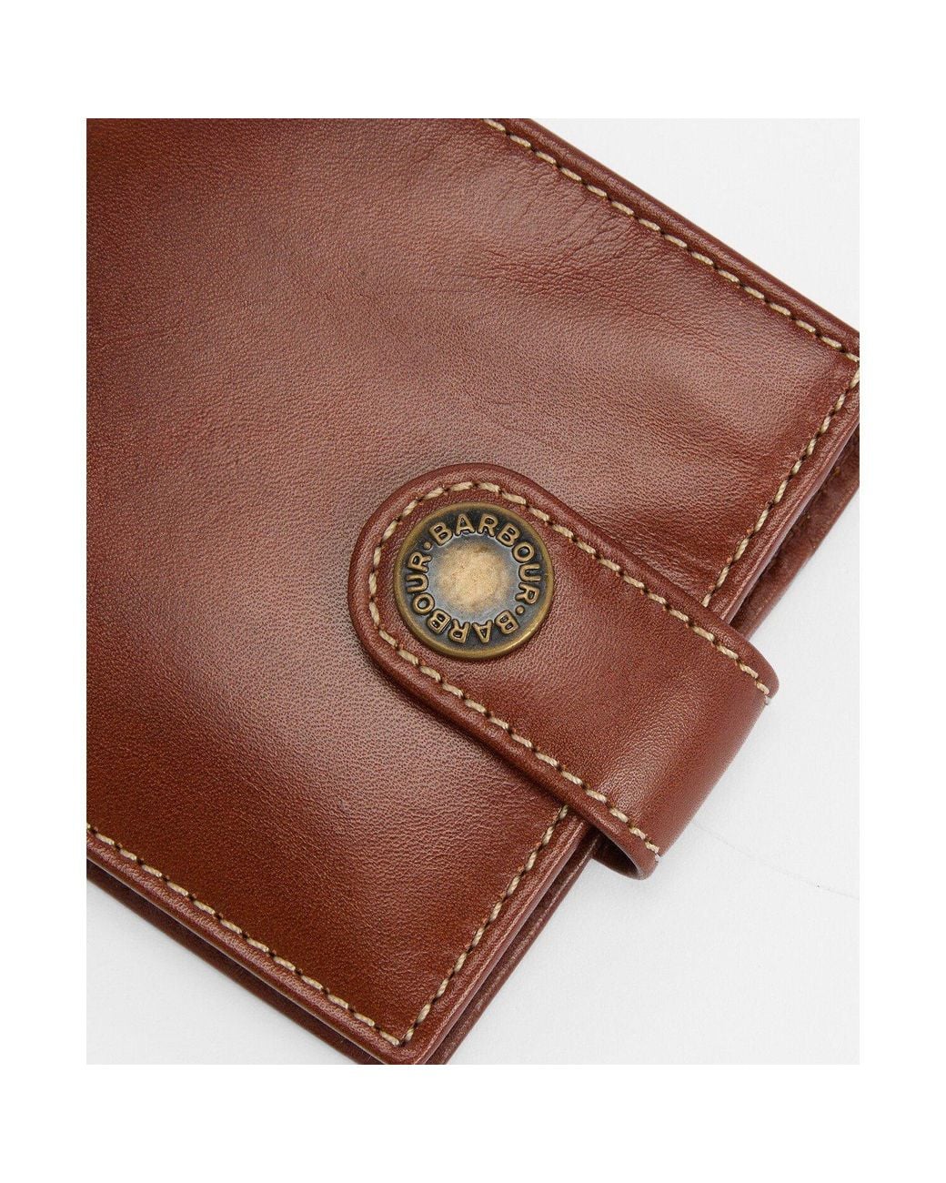 Barbour Brown Bolam Leather Billfold Wallet for men