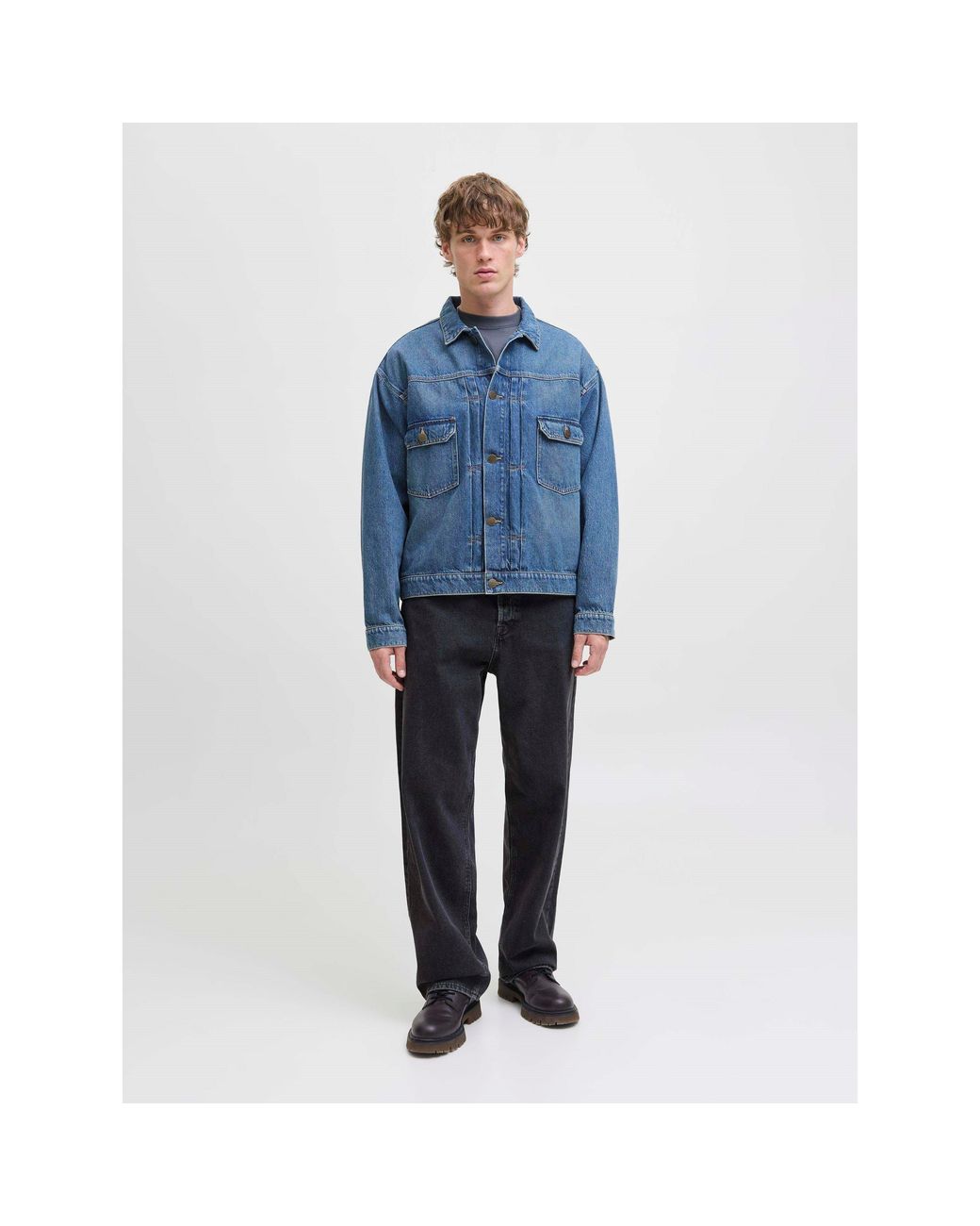 Jack & Jones Blue Alex Wide Leg Jeans for men
