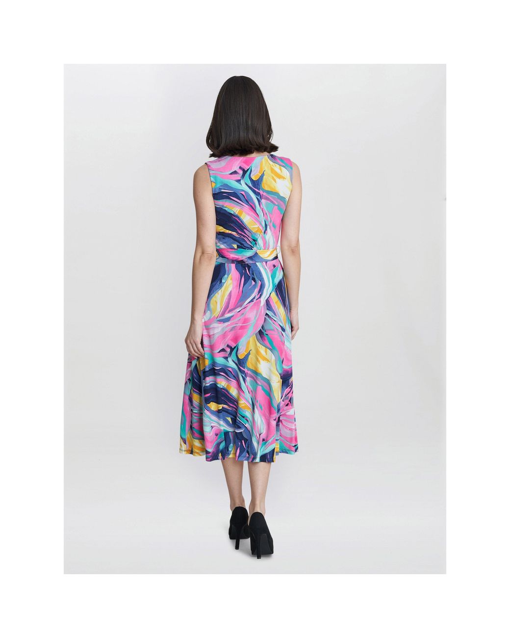 Gina Bacconi Blue Anastacia Fit And Flare Jersey Dress