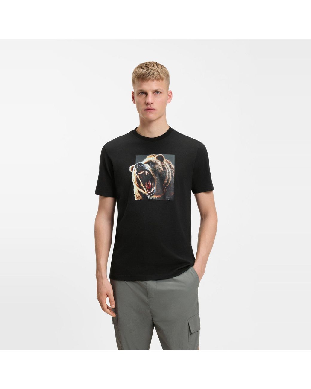 Boss Black Doberman Graphic Short Sleeve T-Shirt for men