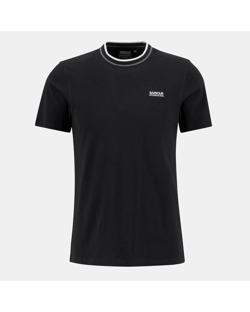 Barbour Black Buxton Tipped T-Shirt for men