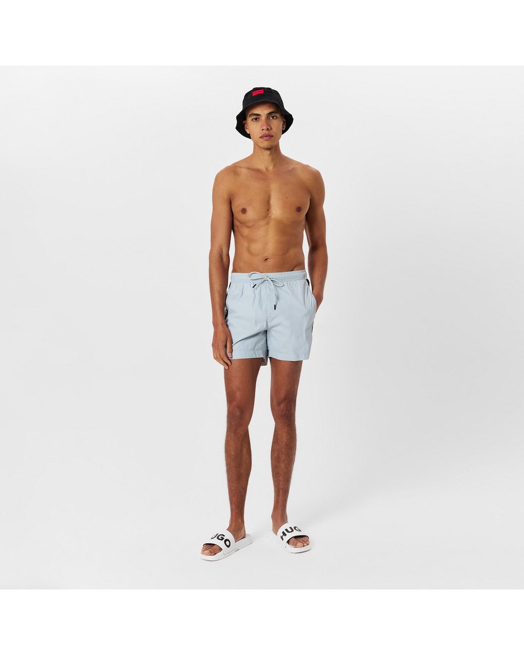 HUGO Blue Fab Swim Shorts for men