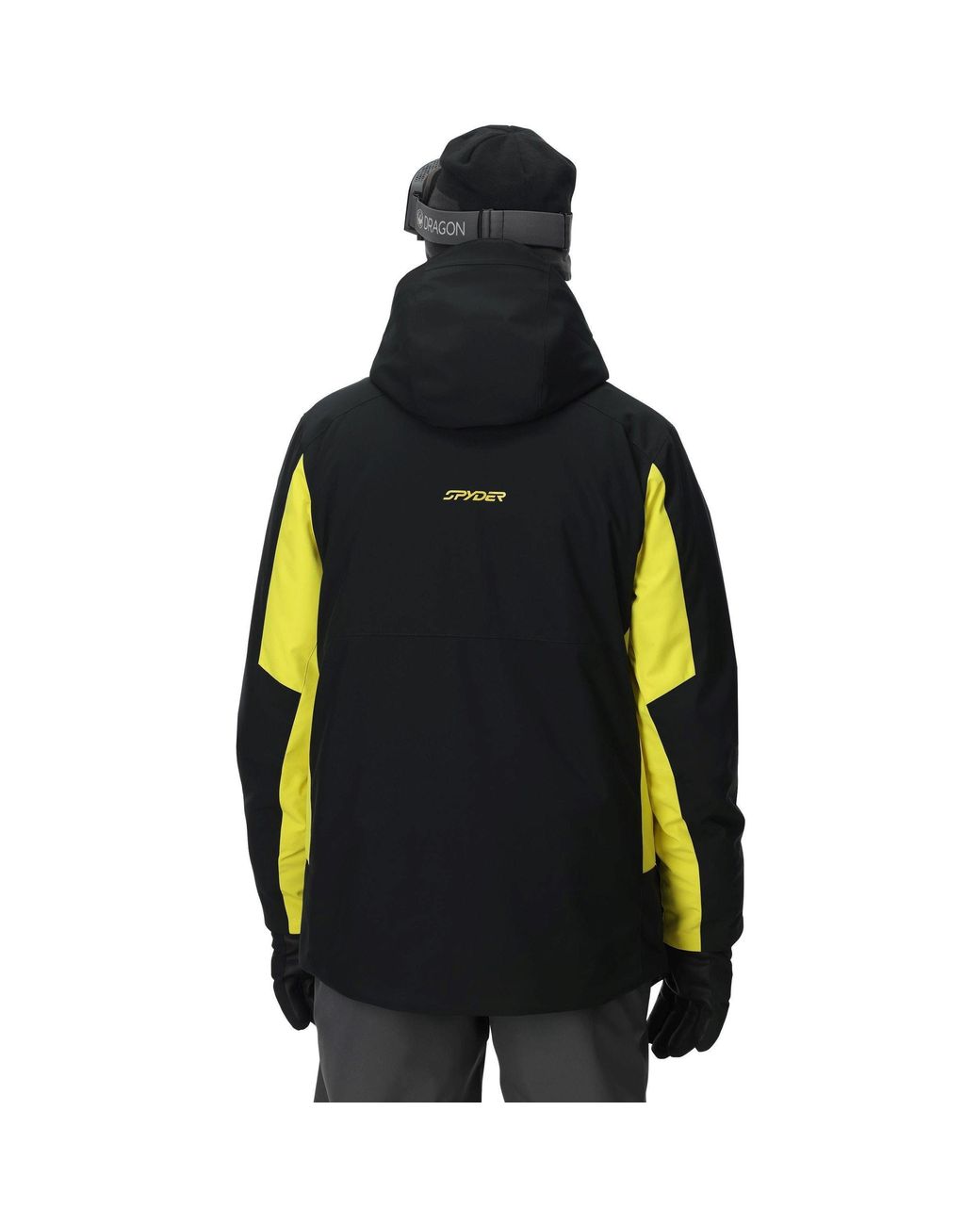 Spyder Black Vertex Waterproof Weather Resistant Ski Jacket for men