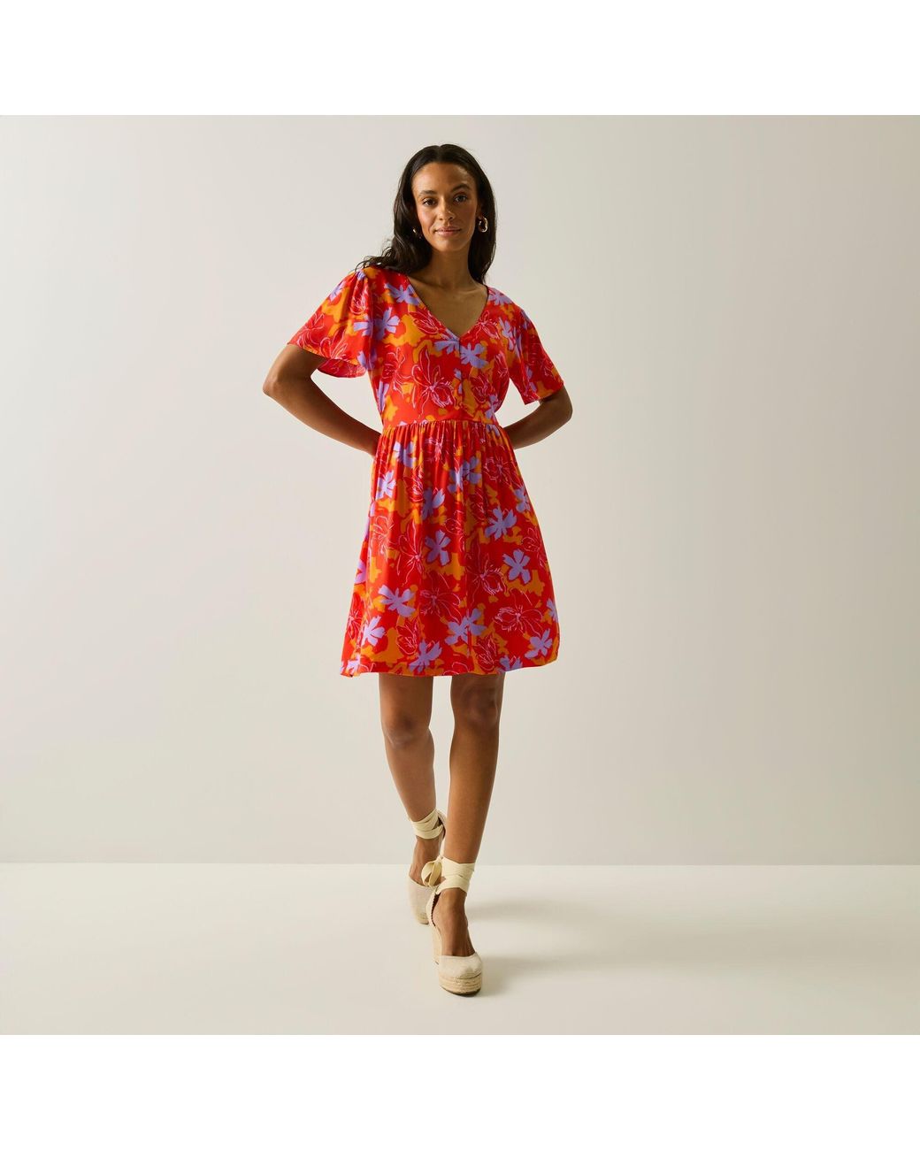Regatta Red Tarida Cotton Mini Dress