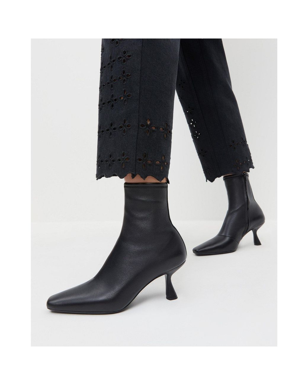 Loeffler Randall Black Thandy Ab Ankle Heeled Boot