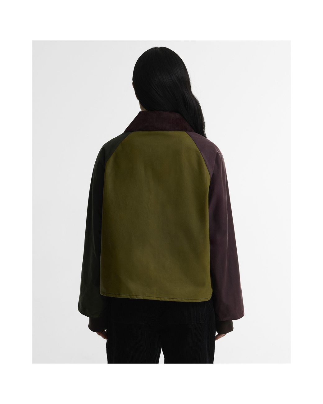 Barbour Green Arlene Cotton Long Sleeve Full Zip Wax Jacket