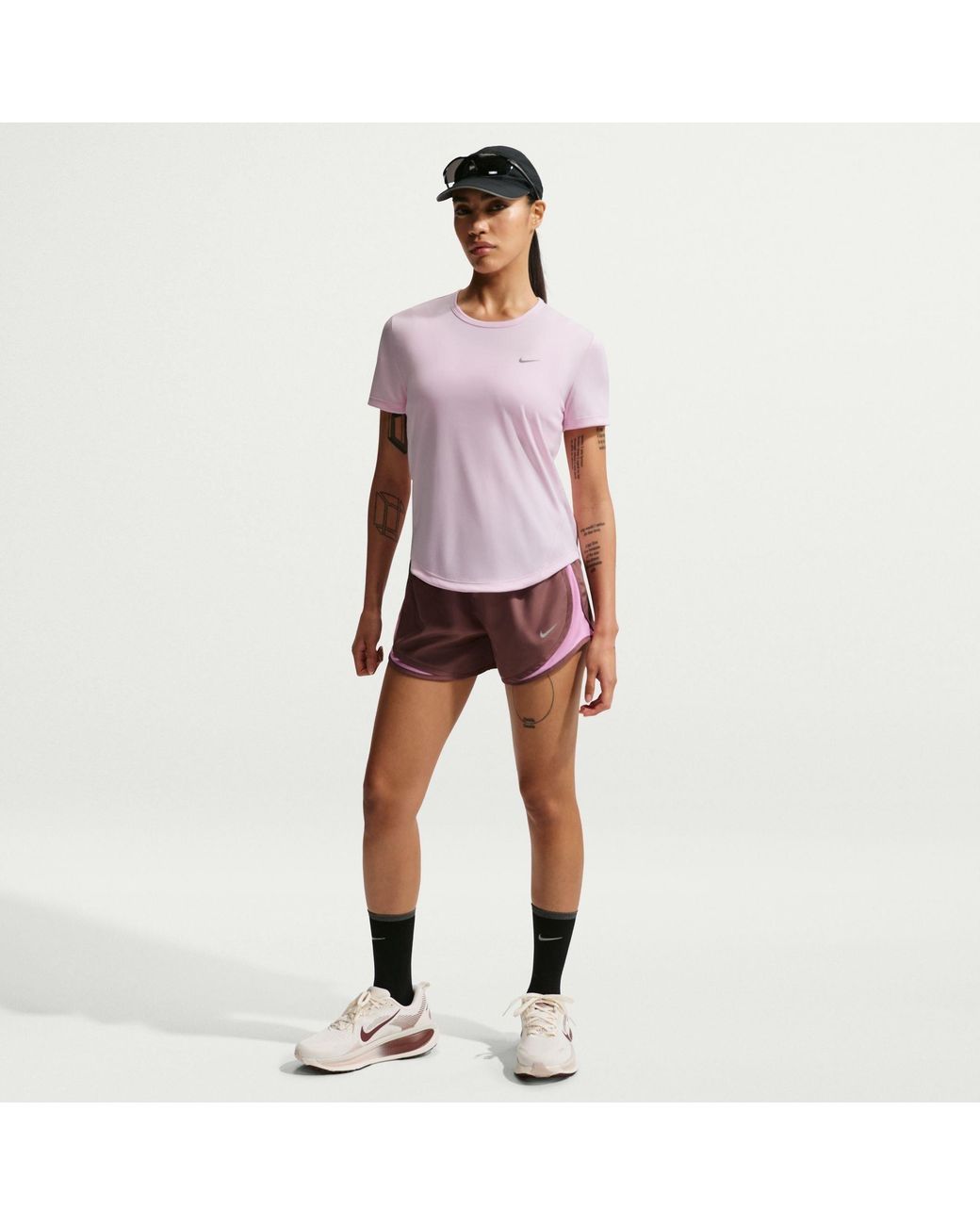 Nike Purple Tempo Dri-Fit Short-Sleeve Running Top