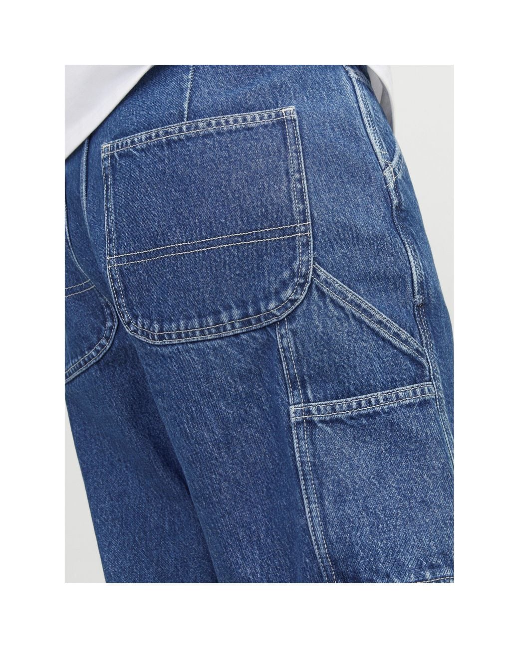 Jack & Jones Blue Alex Carp Carpenter Jeans for men