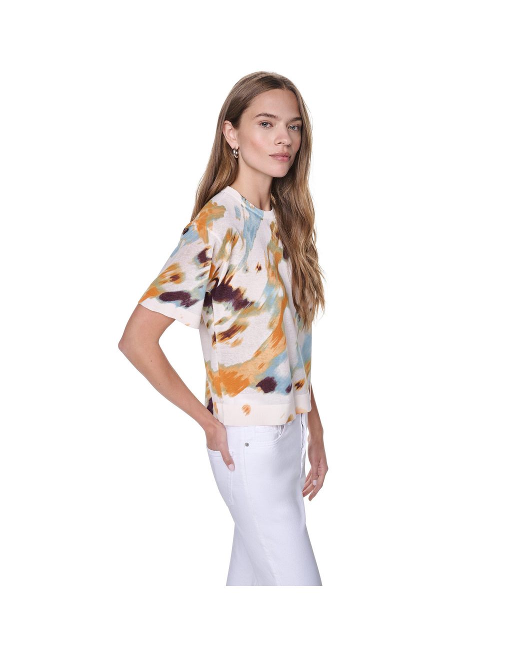 DKNY Blue Short Sleeve Blouse