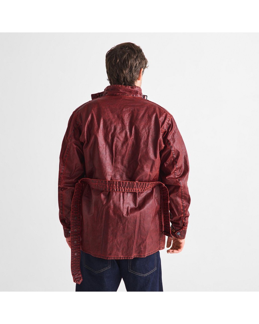 Barbour Red 90Th Anniversary A7 Cotton Wax Jacket for men