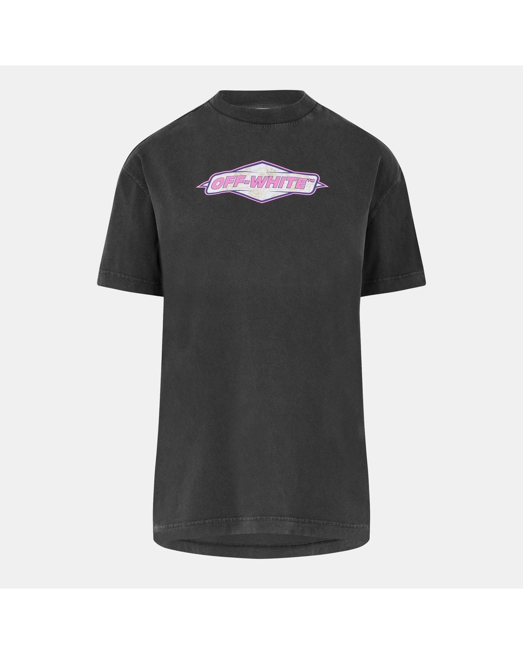 Off-White c/o Virgil Abloh Black Roses Wash Short Sleeve T-Shirt