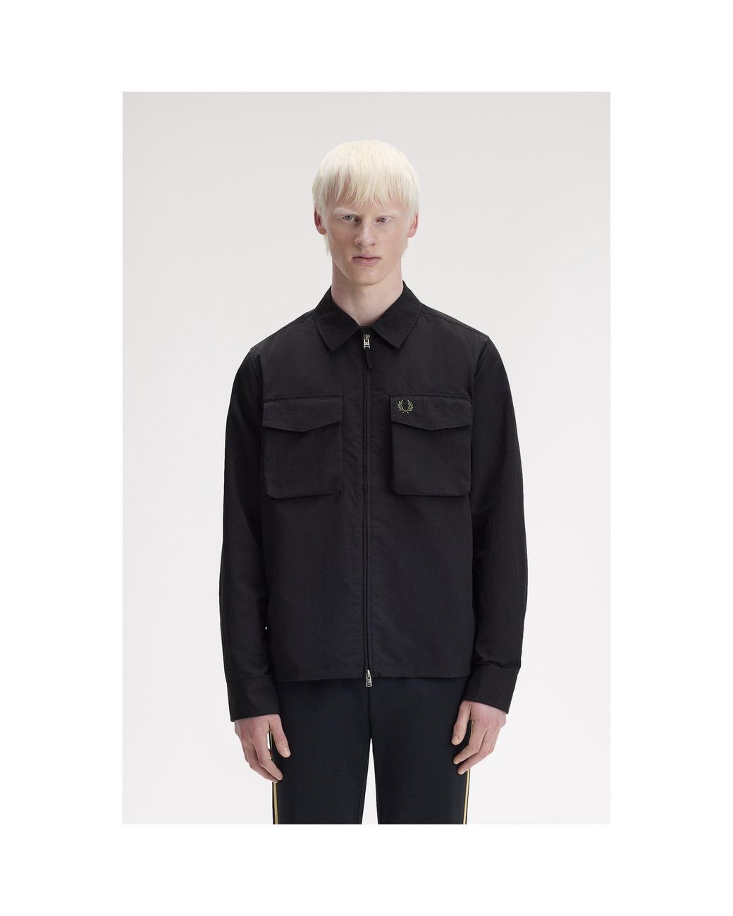 Fred Perry Blue Overshirt for men