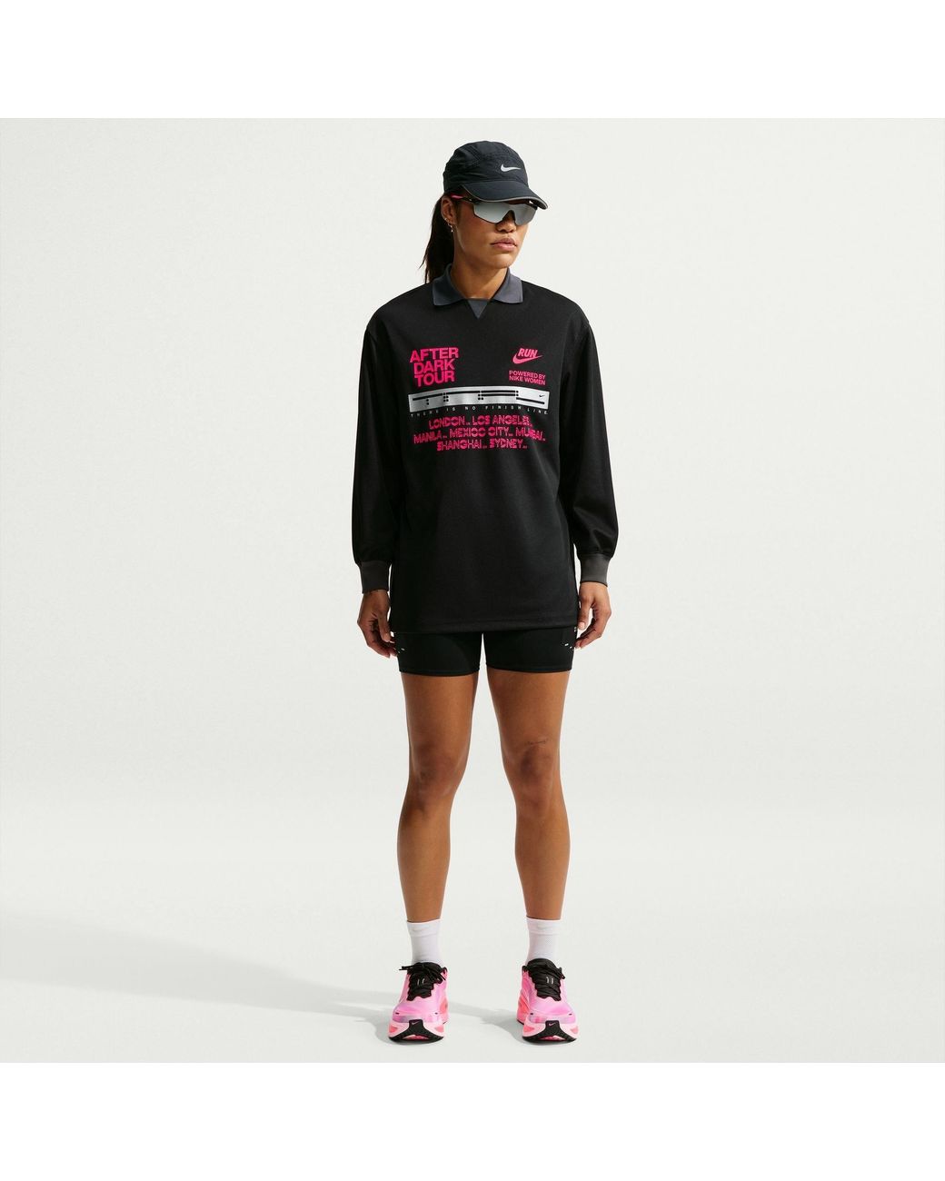 Nike Black Adt Ls Run Tee Ld64