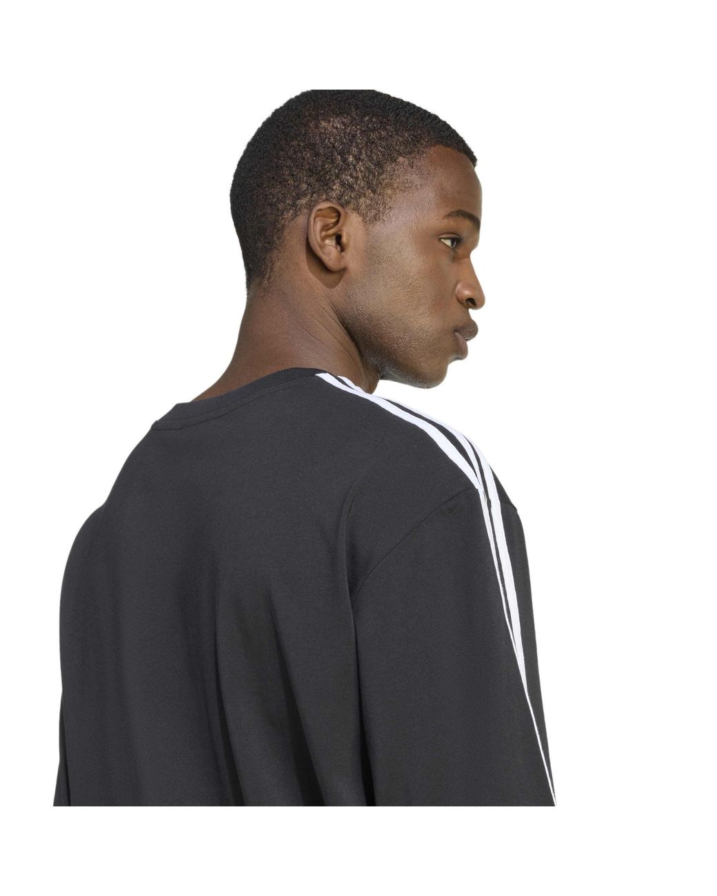 Adidas Originals Black Adi Og 3S Oversized-Fit Cotton T-Shirt for men