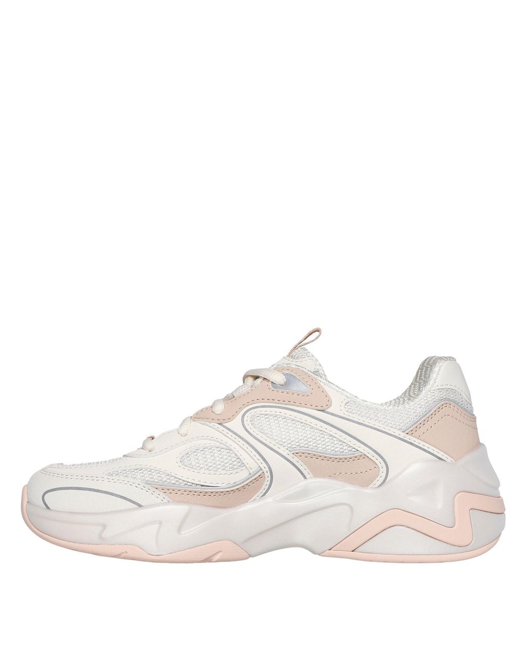 Skechers White Dl Hyperburst Slip On Trainers