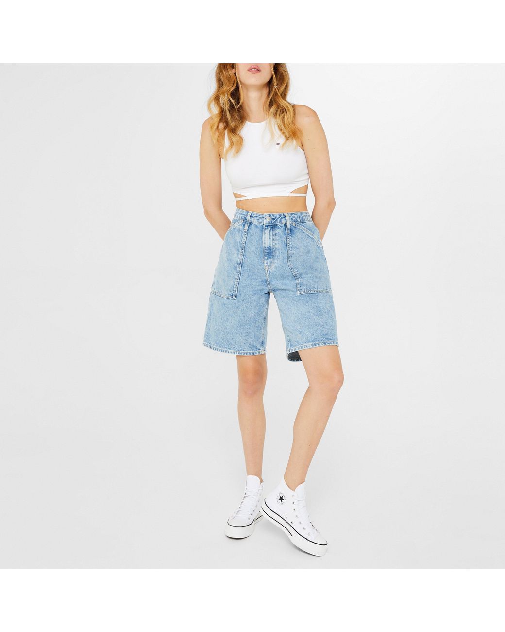 Converse White All Star Platform High Top Trainers