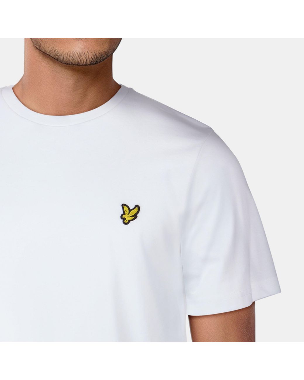 Lyle & Scott White Basic Logo T Shirt for men