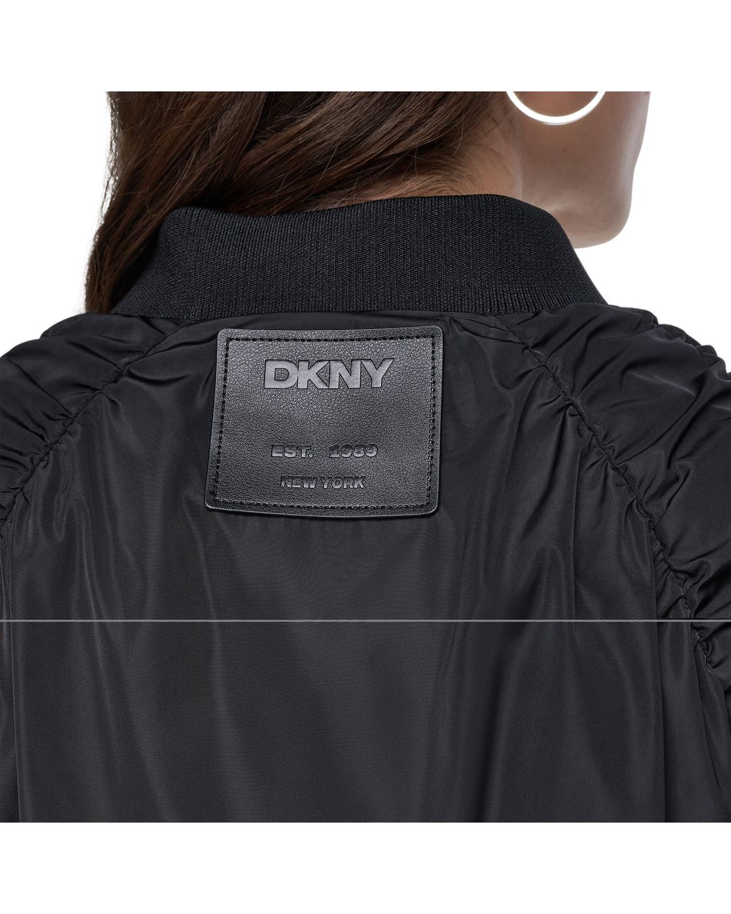 DKNY Black Patch Bomber Sportswear Regular Fit Jacket