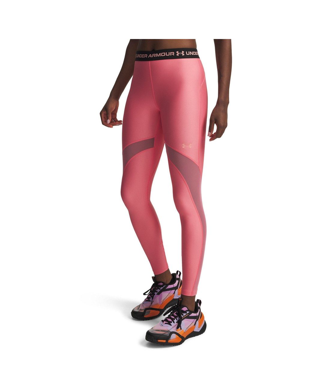 Under Armour Red Heatgear Mesh Performance Gym Legging