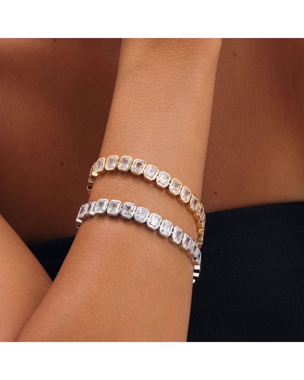 Jon Richard Metallic Plated Crystal Bracelet