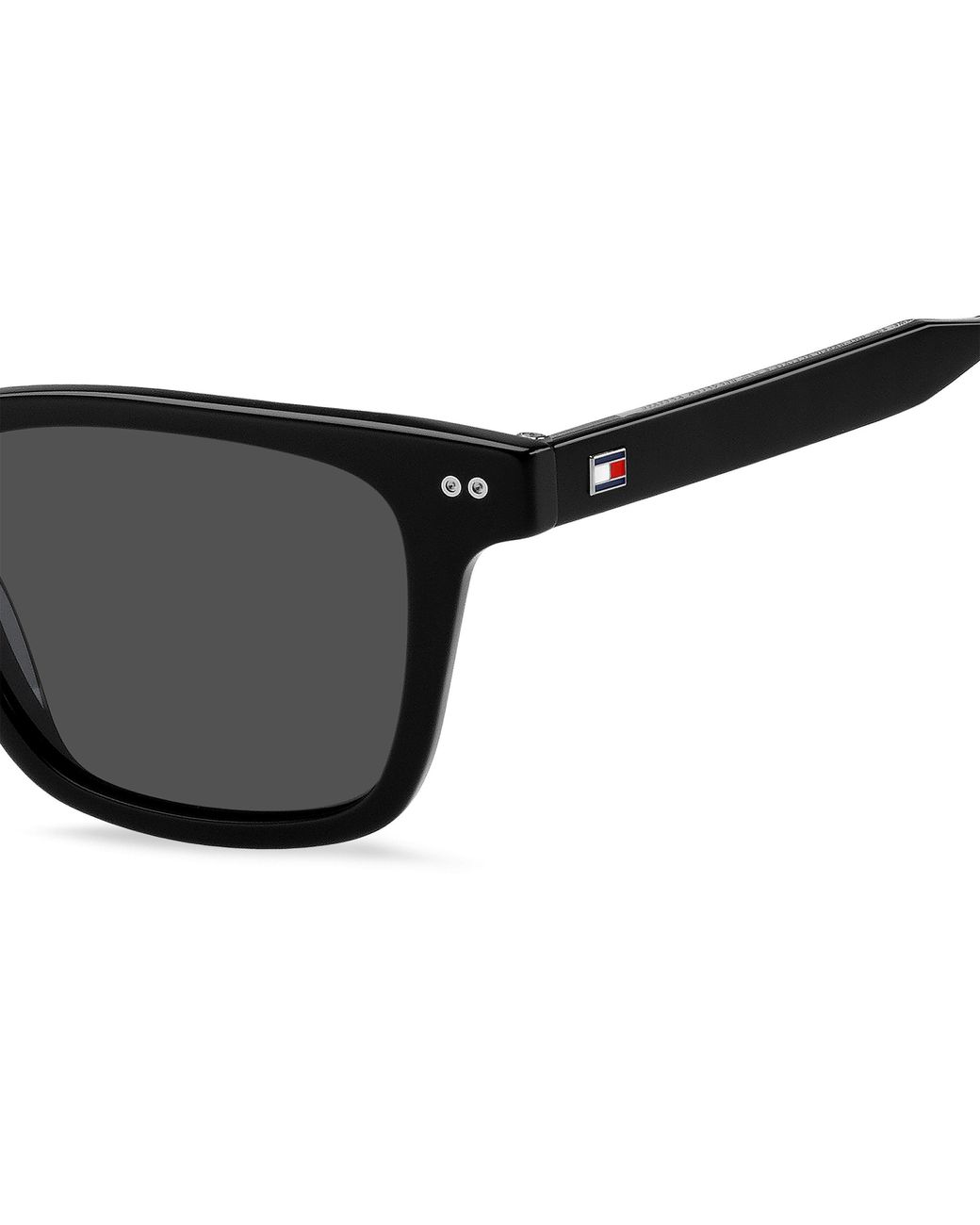 Tommy Hilfiger Black Sn63 Acetate Rectangular Sunglasses for men