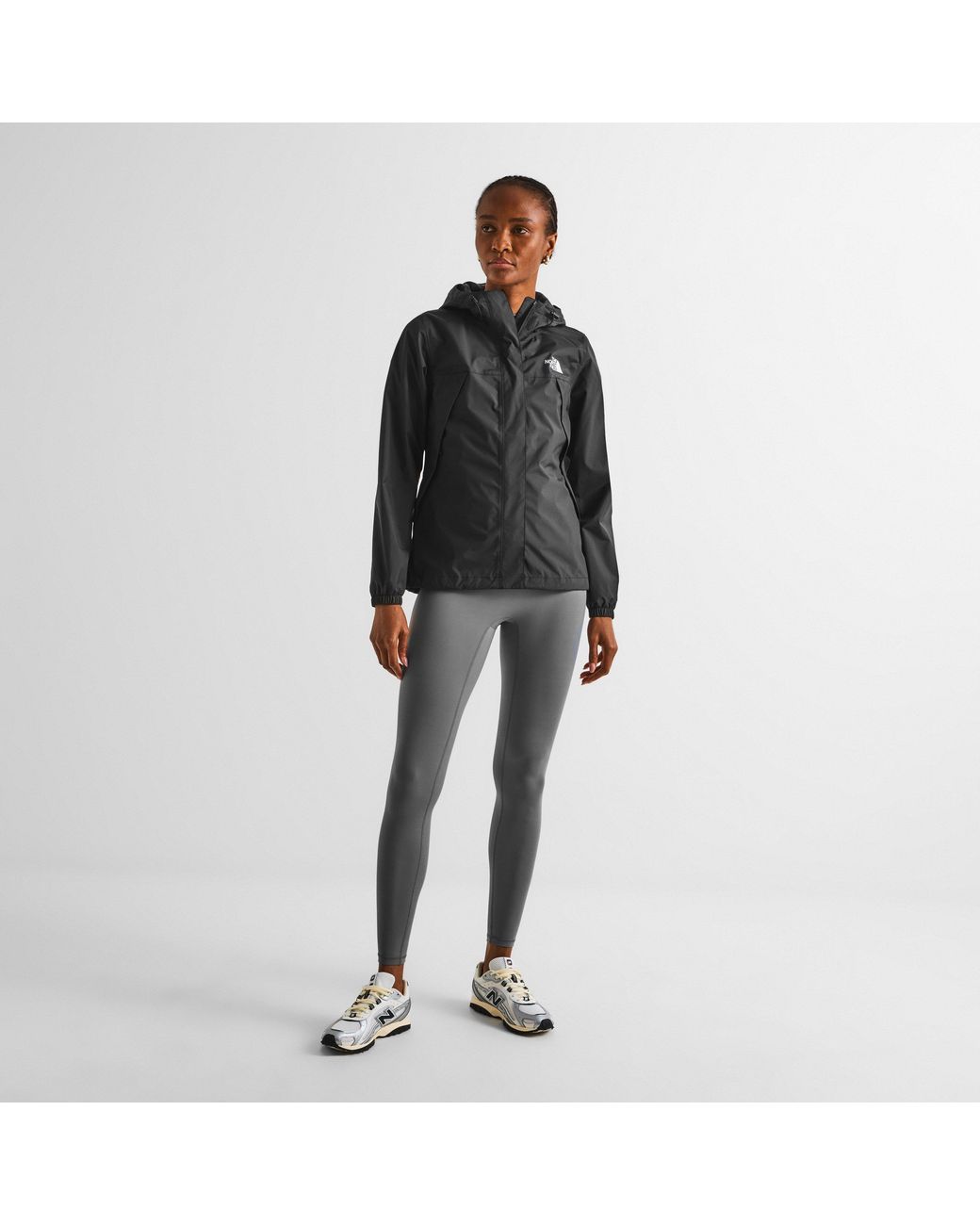 The North Face Black Antora Dryvent Hooded Long Sleeve Waterproof Jacket