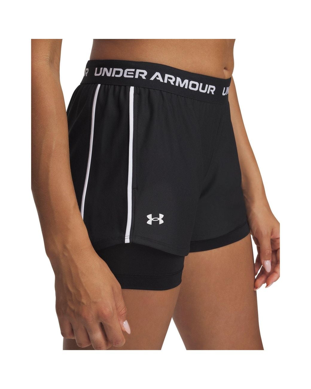 Under Armour Black Tech Play Up 2-In-1 Shorts