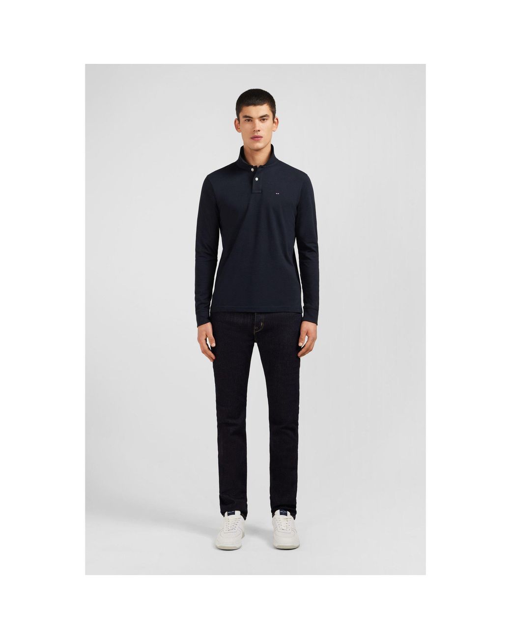Eden Park Blue Cotton Polo With Contrasting Neck for men