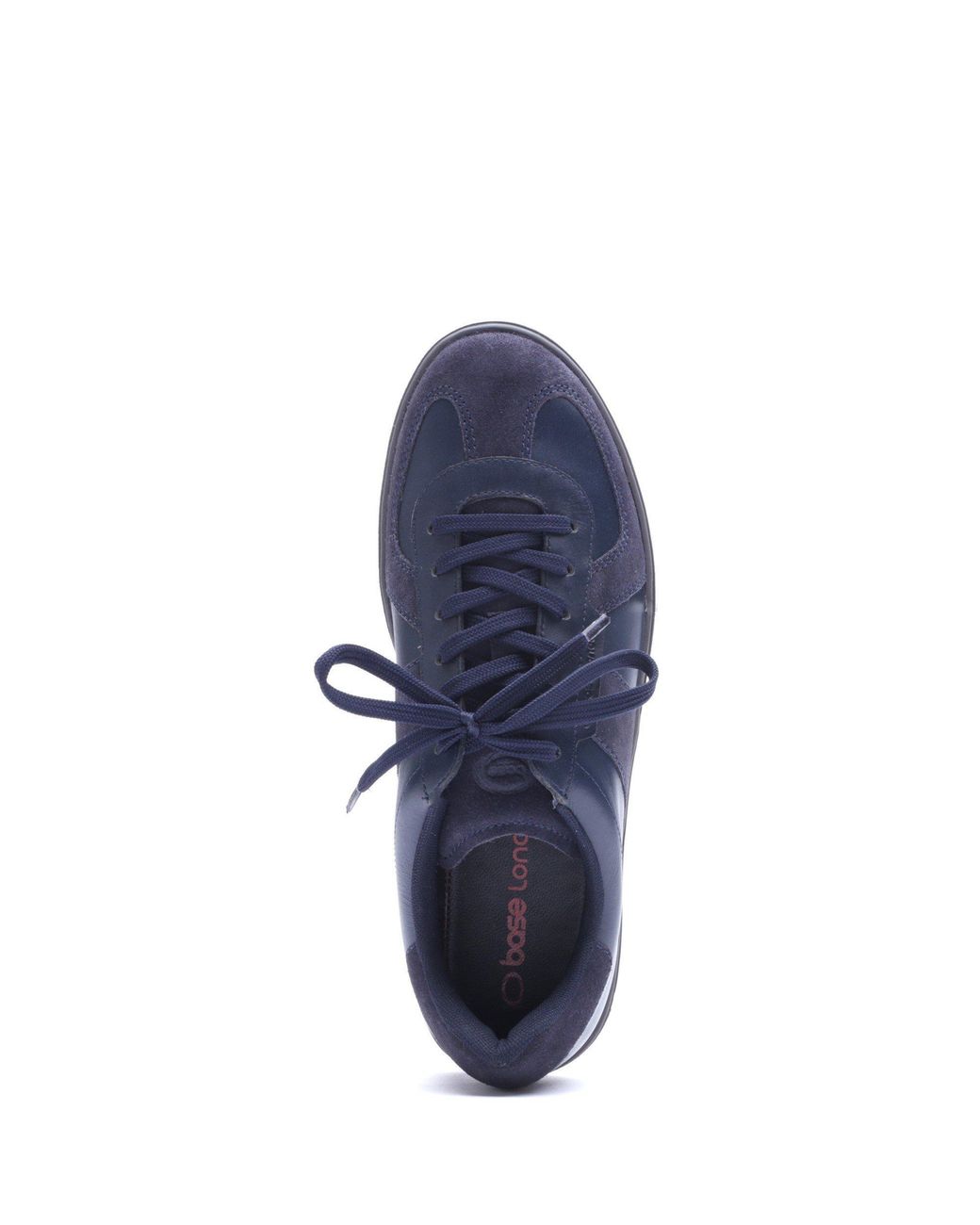Base London Blue Tommo Leather Lace-Up Trainers for men