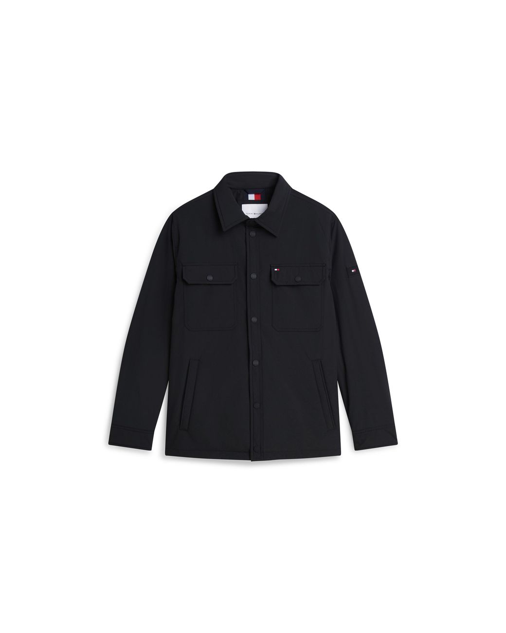 Tommy Hilfiger Blue Packable Lightweight Long-Sleeve Overshirt for men