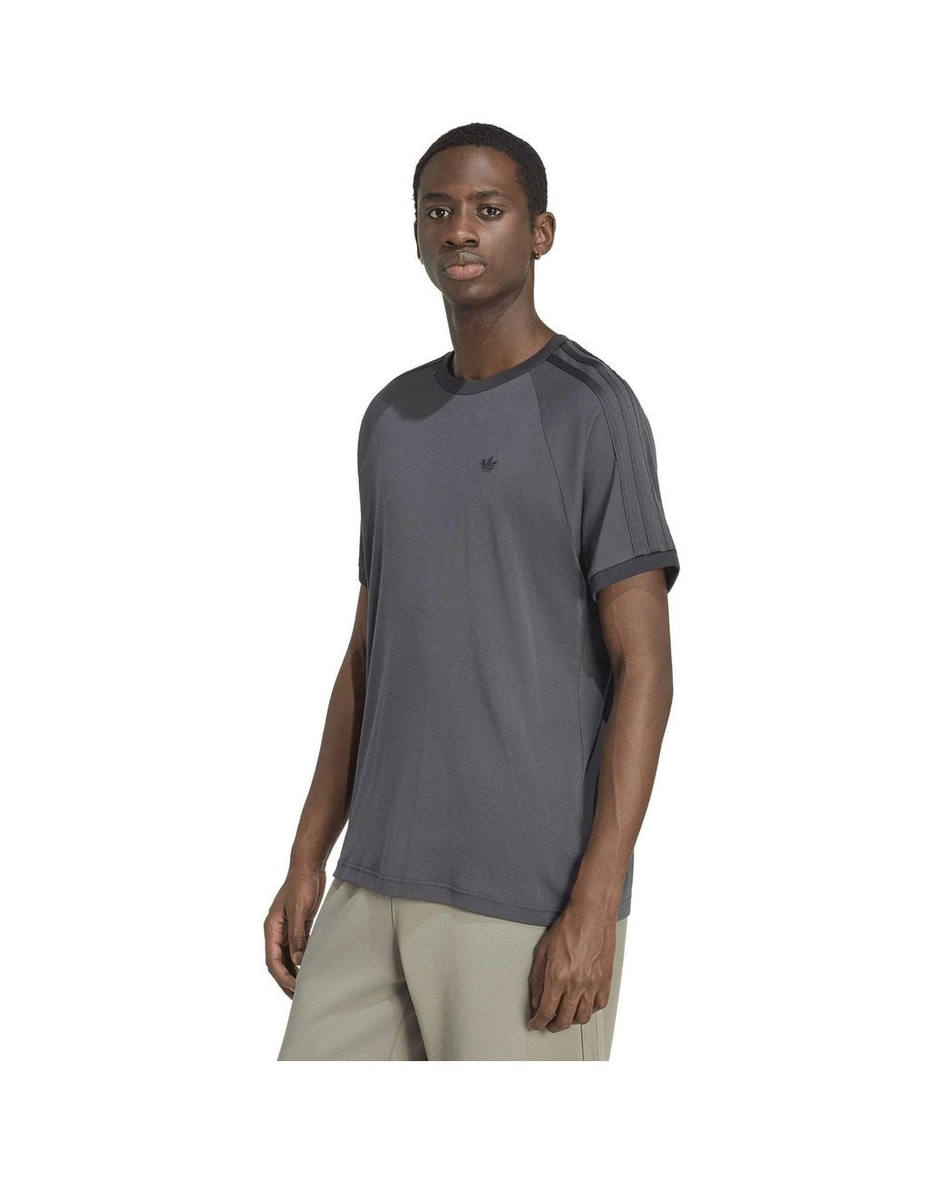 Adidas Originals Gray Adi Og 3S Tee Sn64 for men