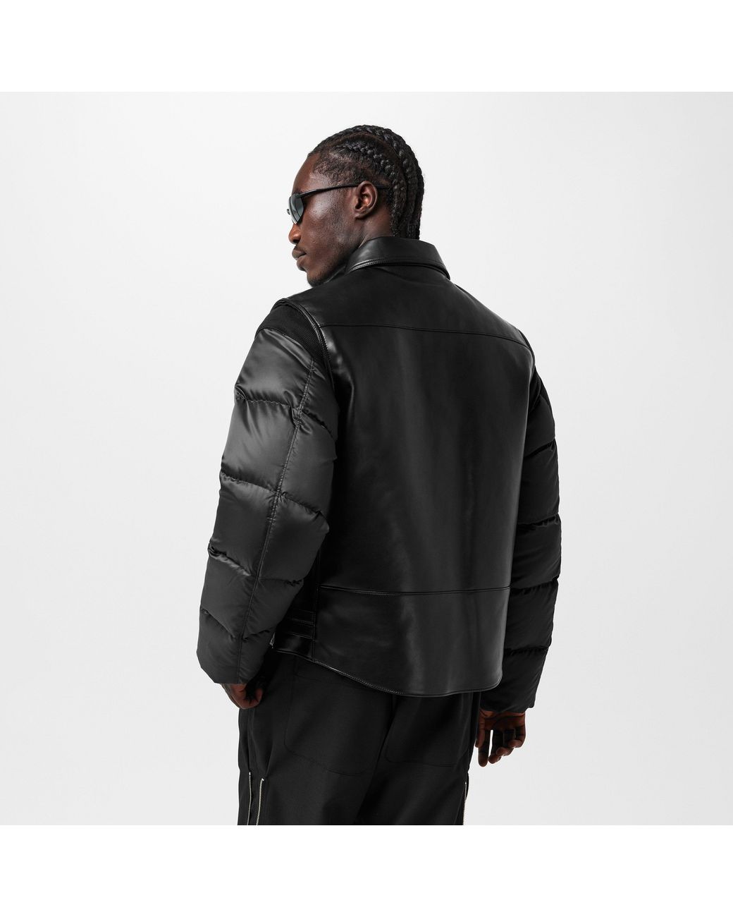 Undercover Black Leather Contemporary Cut Jacket for men