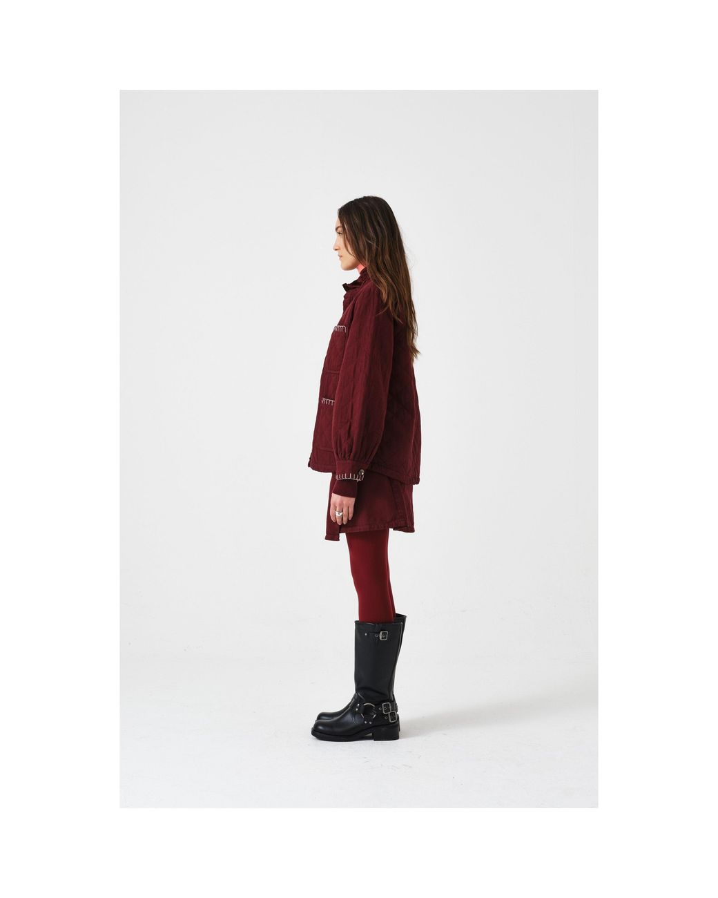 seventy + mochi Red Pablo Quilted Jacket