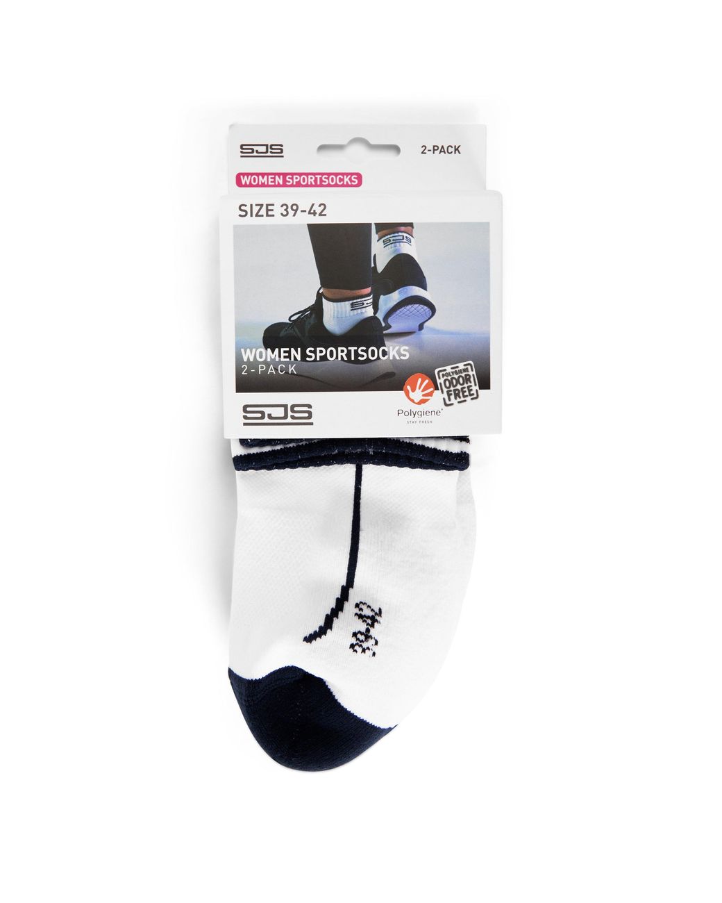 Sjeng Sports White Kea 2Pk Tennis Crew Socks