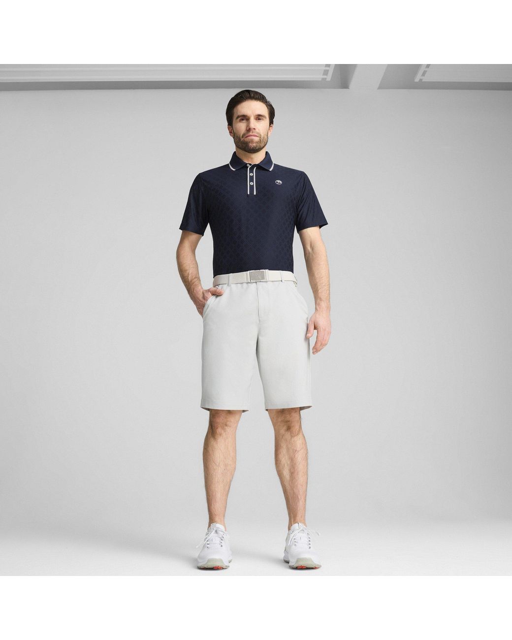 PUMA Blue X Ap Tipped Jacquard Polo Shirt for men