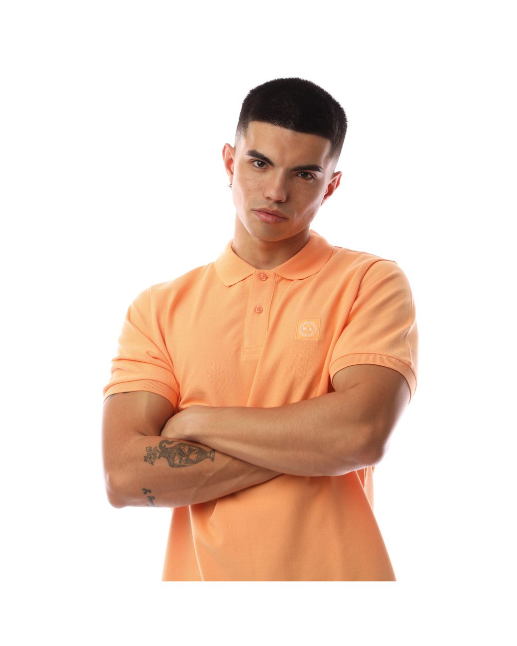 Marshall Artist Orange Siren Short-Sleeve Polo Shirt for men