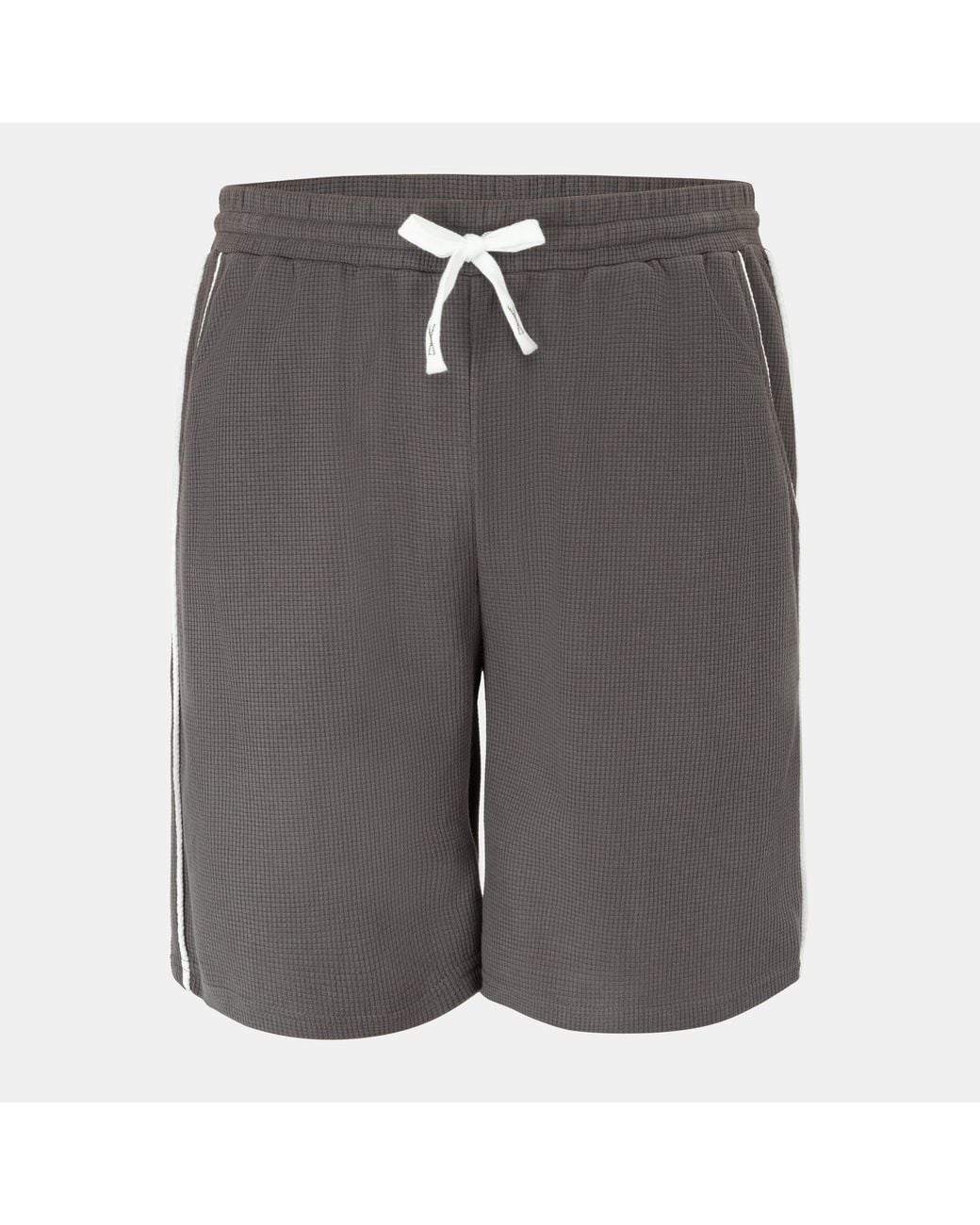 Fabric Gray Waffle Shorts for men