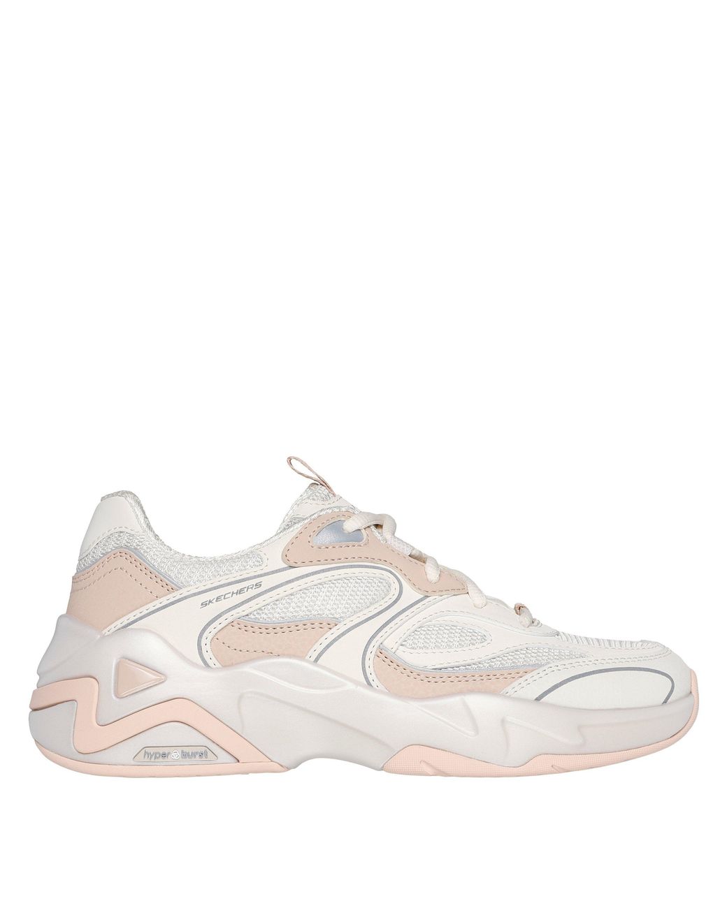Skechers White Dl Hyperburst Slip On Trainers