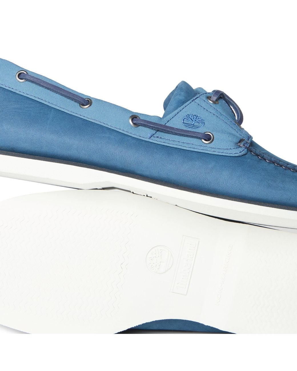 Timberland Blue Classic Dark Lace-Up Boat Shoes for men