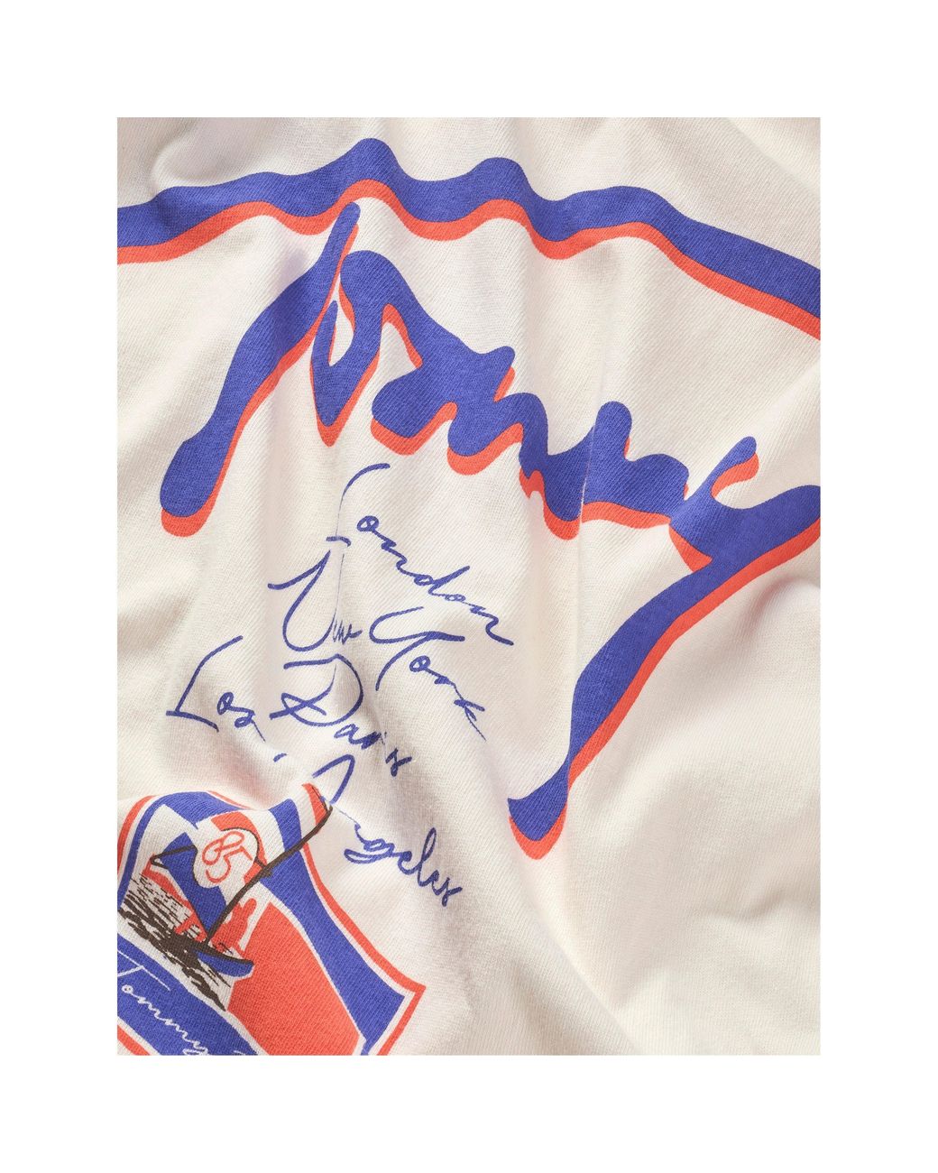 Tommy Hilfiger White Faded Graphic T-Shirt for men